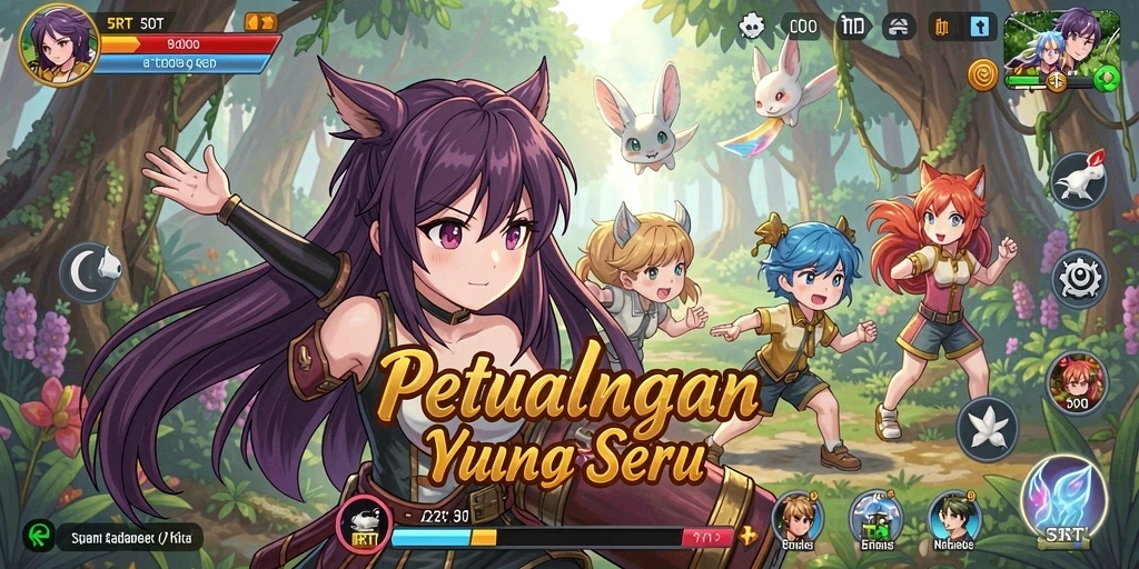 Tangkapan layar dari gameplay seru dalam 5RT yang penuh aksi.