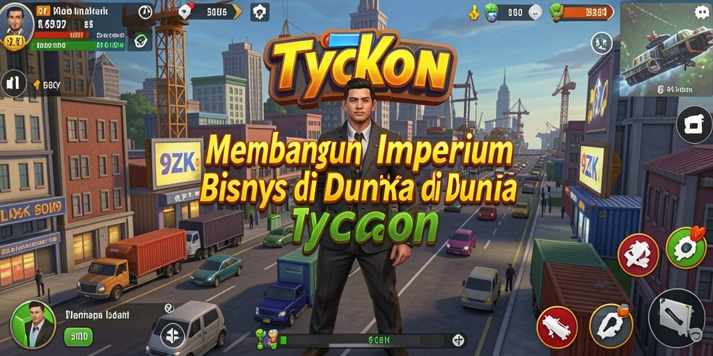 Tampilan gameplay 9ZK dengan suasana Tycoon yang mendetail.