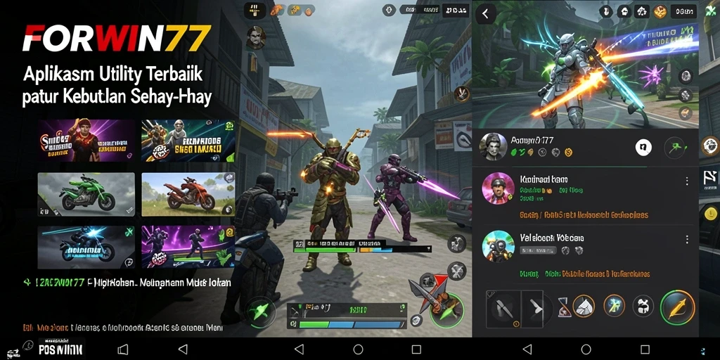 Tampilan screenshot FORWIN77 dengan berbagai fitur Utility yang unggul.