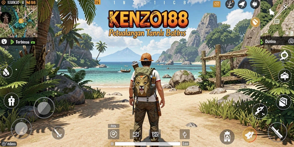Tampilan gameplay KENZO188 di dunia terbuka yang menakjubkan.