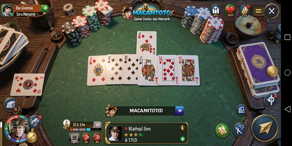 Tampilan gameplay seru dari MACANTOTO dalam permainan Domino.