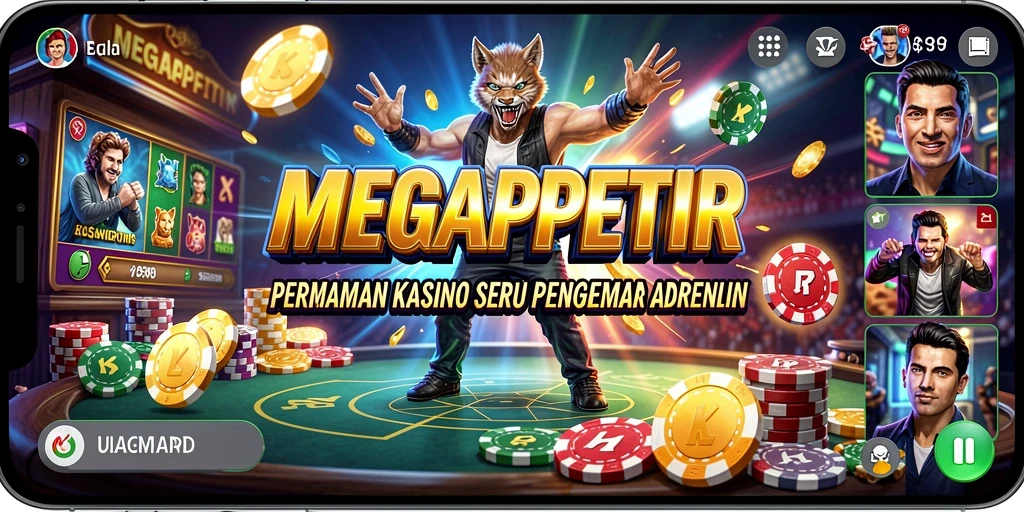 Tangkapan layar gameplay MEGAPETIR yang penuh aksi Kasino.