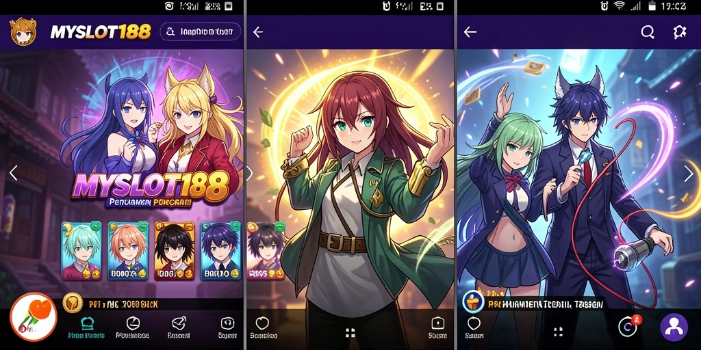 Gameplay seru dalam MYSLOT188 dengan karakter Anime yang ikonik.