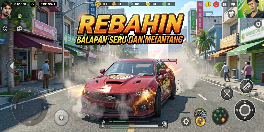 Tampilan menegangkan dari balapan seru REBAHIN.