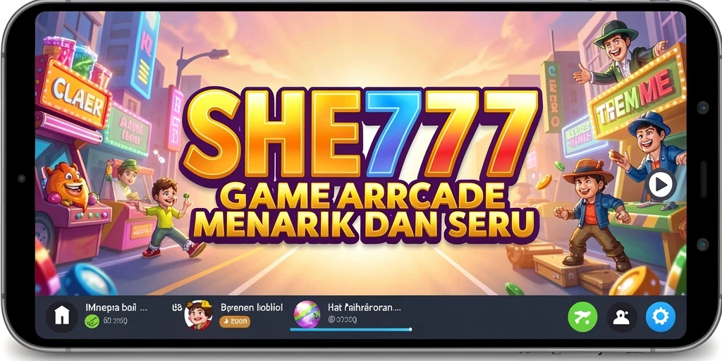 Tampilan gameplay seru dalam SHE777 yang penuh warna.